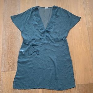 La Perla swimsuit coverup teal with drawstring tie